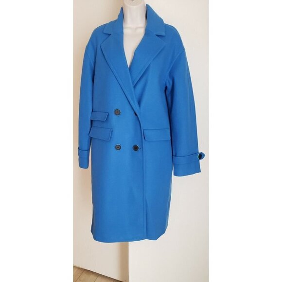 NWT NVLT $279 WOMENS DOUBLE-BREASTED OCEAN PEA COAT SIZE M - Picture 4 of 13